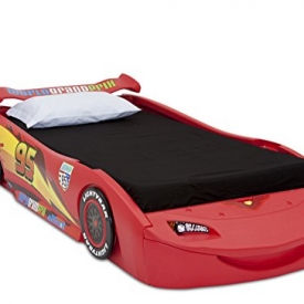 Delta Children Cars Lightning Mcqueen Twin Bed with Lights, Disney/Pixar Cars