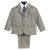Lito Big Boys Light Grey Wedding Easter 5 Pcs Special Occasion Suit Husky