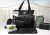 SoHo Diaper Bag Times Square 8 Pieces Nappy Tote Bag for Baby Mom Dad Stylish Insulated Unisex Multifuncation Travel Large Capacity Durable Includes Changing Pad, Stroller Straps Wipe case, Black